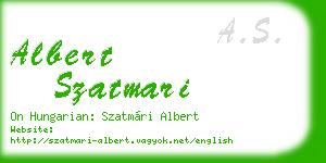 albert szatmari business card